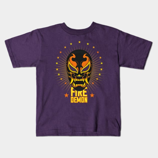 FIRE DEMON Kids T-Shirt by CheMaik
